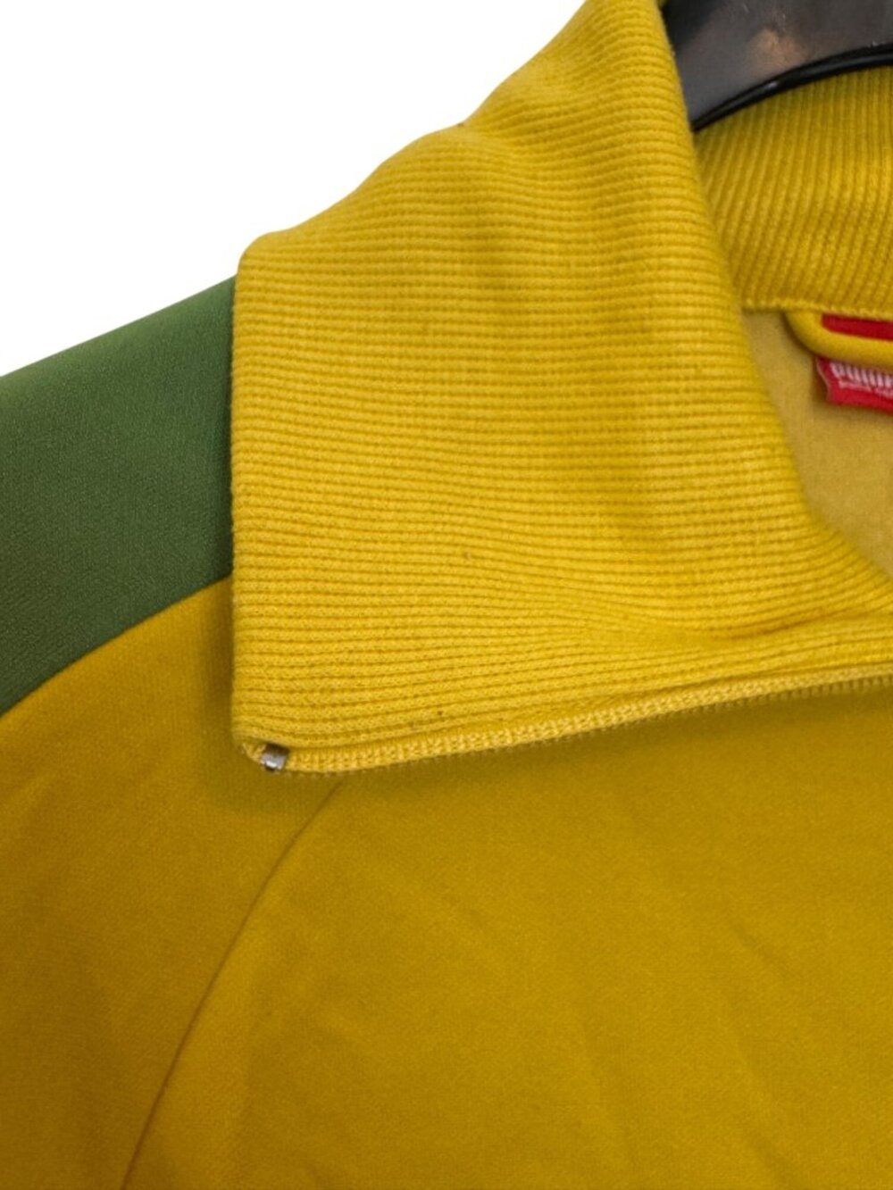 Vintage Puma Yellow & Green Full-Zip Track Jacket M 85% Polyester 15% Cotton - Picture 8 of 9
